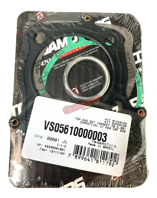 Junta Descarbonizado Crf240 Big Bore Vedamotors