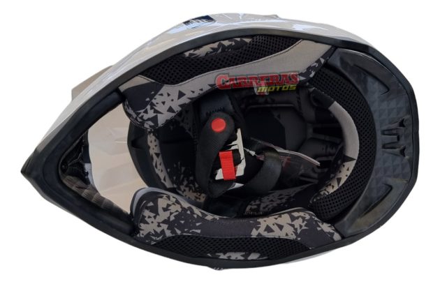 Casco Cross Mt Falcon Blanco Perlado - Imagen 3