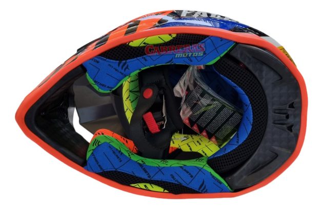 Casco Cross Mt Falcon Naranja Warrior - Imagen 2