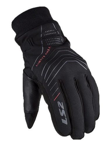 Guante Ls2 Civil Para Motocicleta Impermeable Negro Talle L