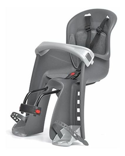 Asiento Delantero De Bicicleta Para Niños Polisport Bilby Jr Hf, Color Gris
