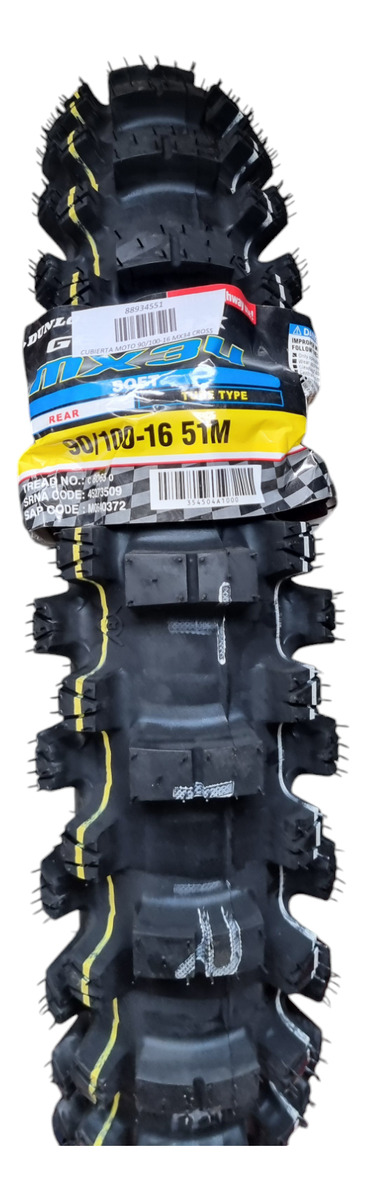 Cubierta Moto 90/100-16 Mx34 Cross Dunlop