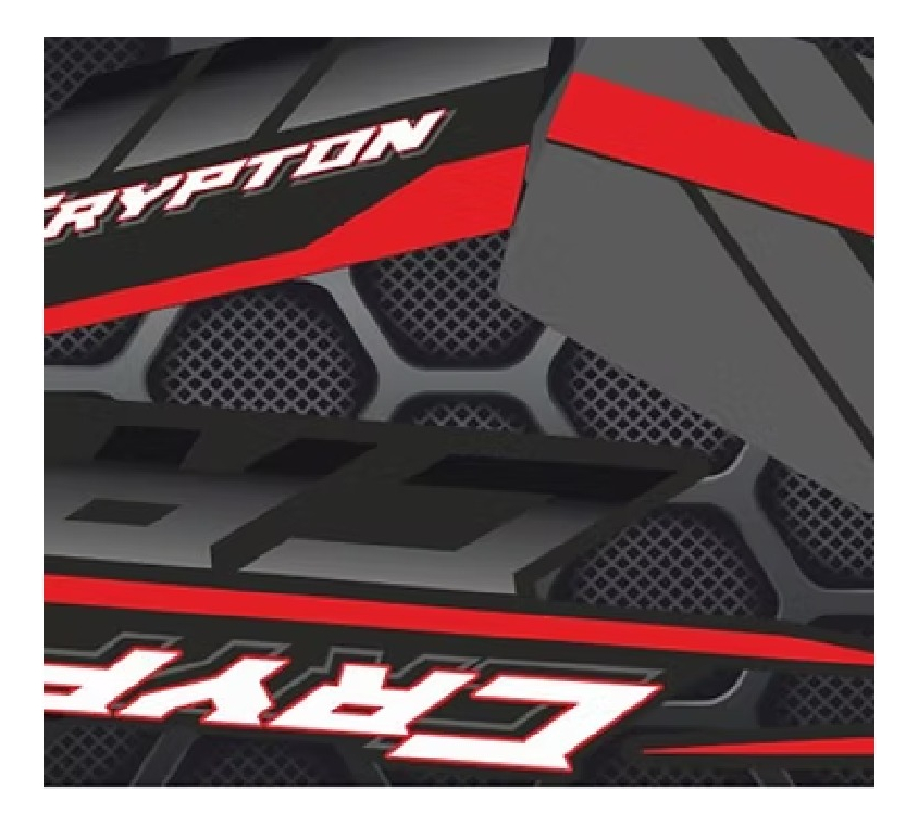Kit Calcos Crypton Negro Con Rojo