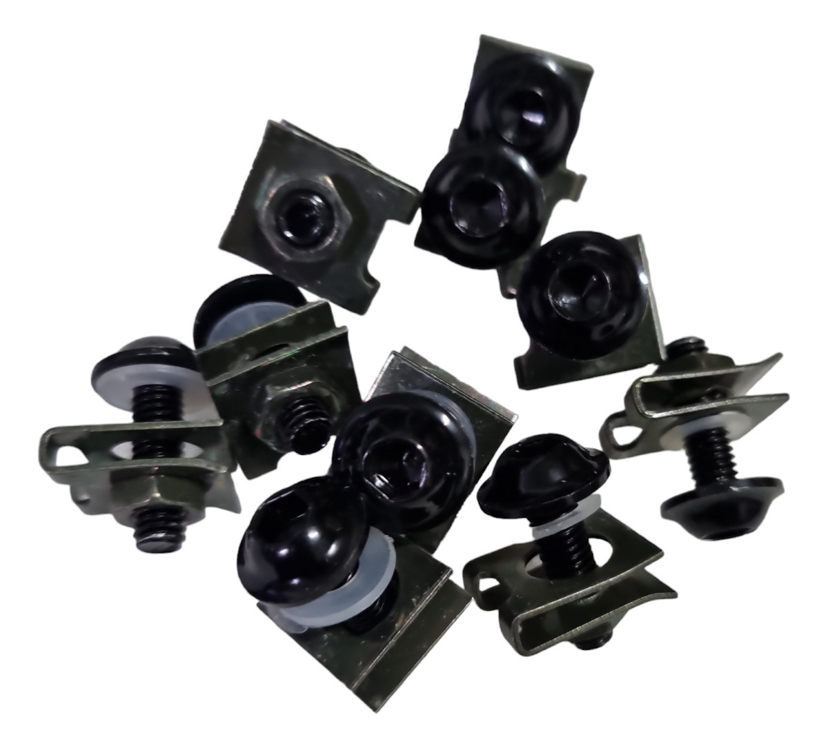 Kit Tornillos Tuning Negro 10 Pzs C/grampa