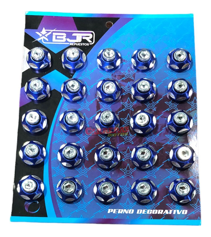 Kit Tornillos Tuning Azul 25 Piezas 6x18