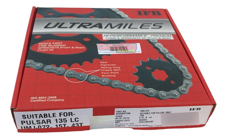 Kit Transmision Pulsar 135 Indian 43-15