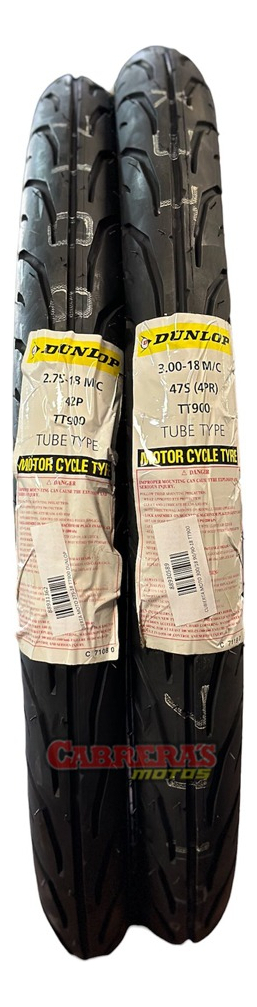 Kit Cubiertas 275/18 Y 300/18 Tt900 Dunlop Pistera