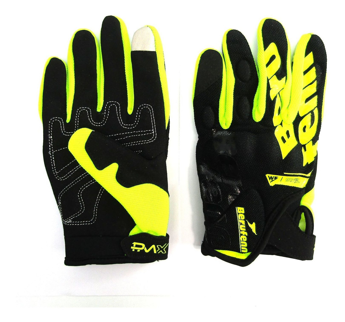 Guantes Lycra Y Poliester Negro/verde Talle M
