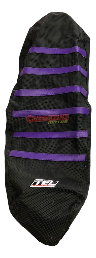 Funda Tapizado Asiento Px Tel Negro Con Violeta