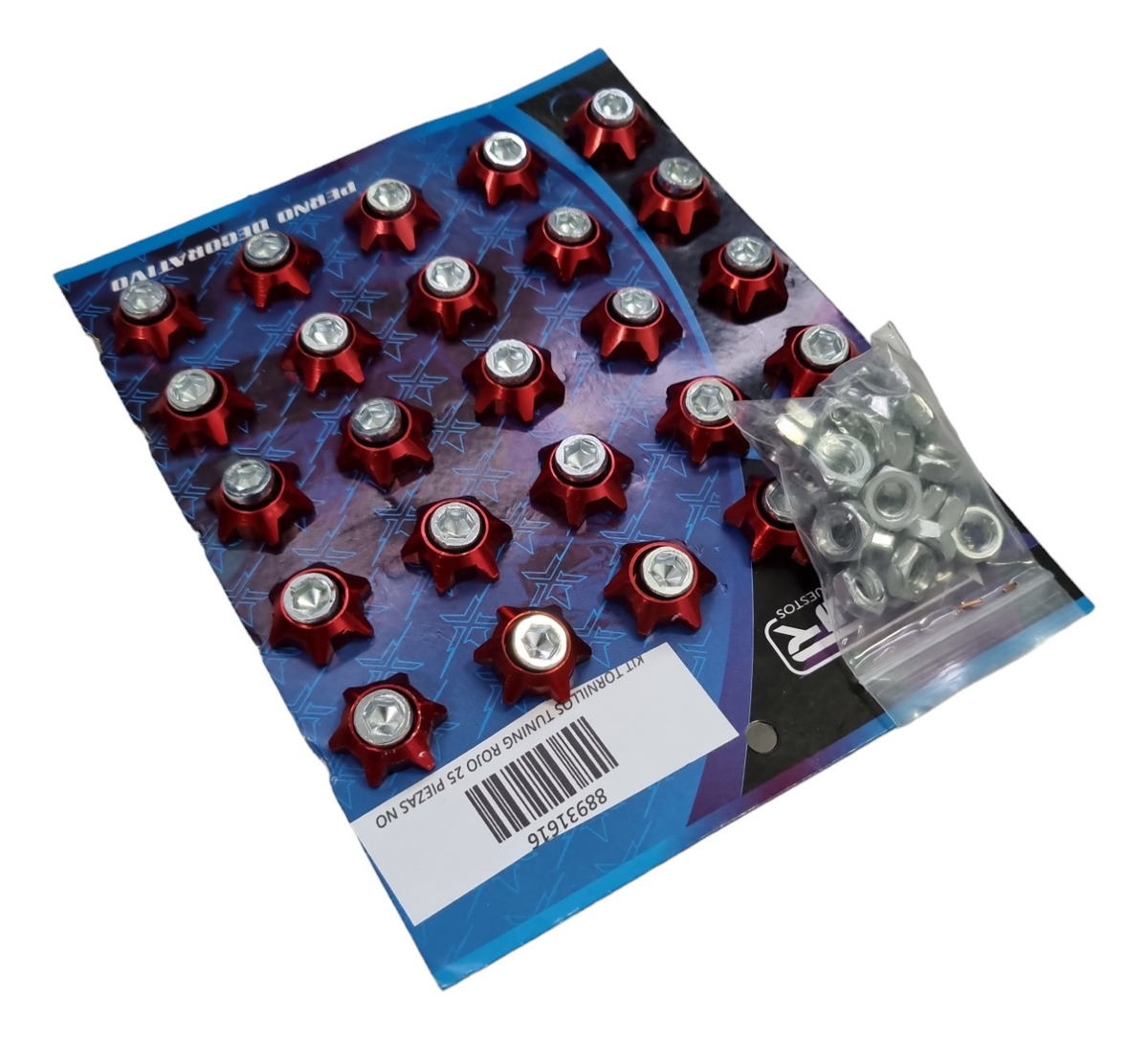 Kit Tornillos Tuning Rojo 25 Piezas