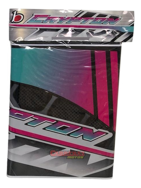 Kit Calcos Crypton Negro Con Rosa/verde/gris