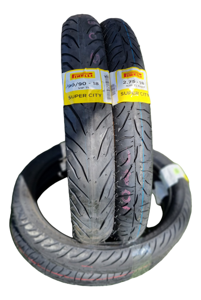 Kit Cubiertas 275/18 Y 90/90/18 Supercity Pirelli Tl