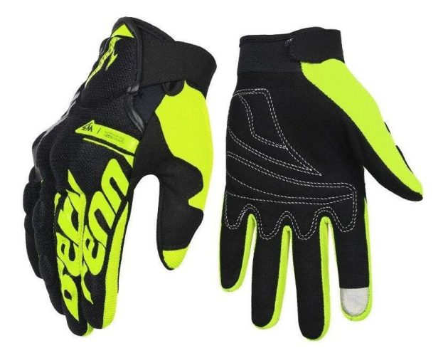 Guantes Lycra Y Poliester Negro/verde Talle M - Imagen 2