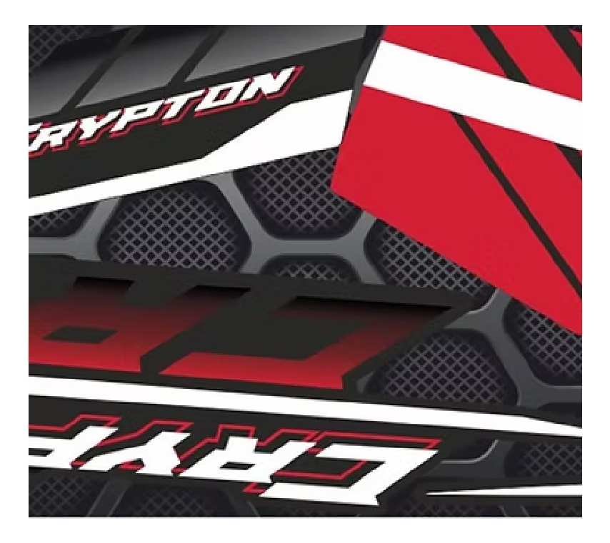 Kit Calcos Crypton Negro Con Rojo Tipo Original