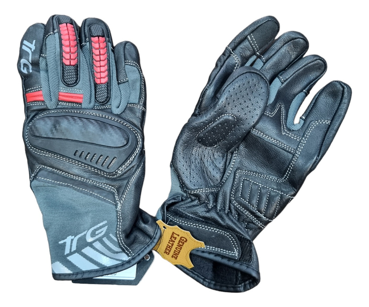 Guante Moto Torque V-pro Ngo/rojo C/protector