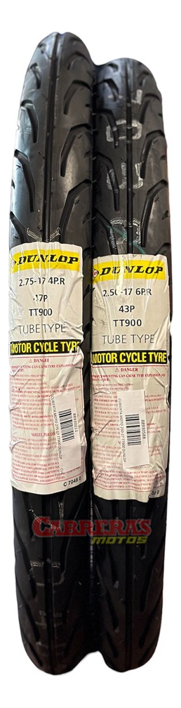 Kit Cubiertas 250/17 Y 275/17 Tt900 Dunlop Pistera