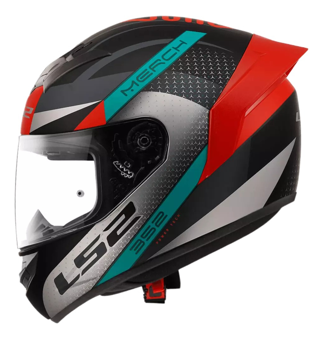 Casco Ls2 Integral Ff352 Merch Matt Black Red