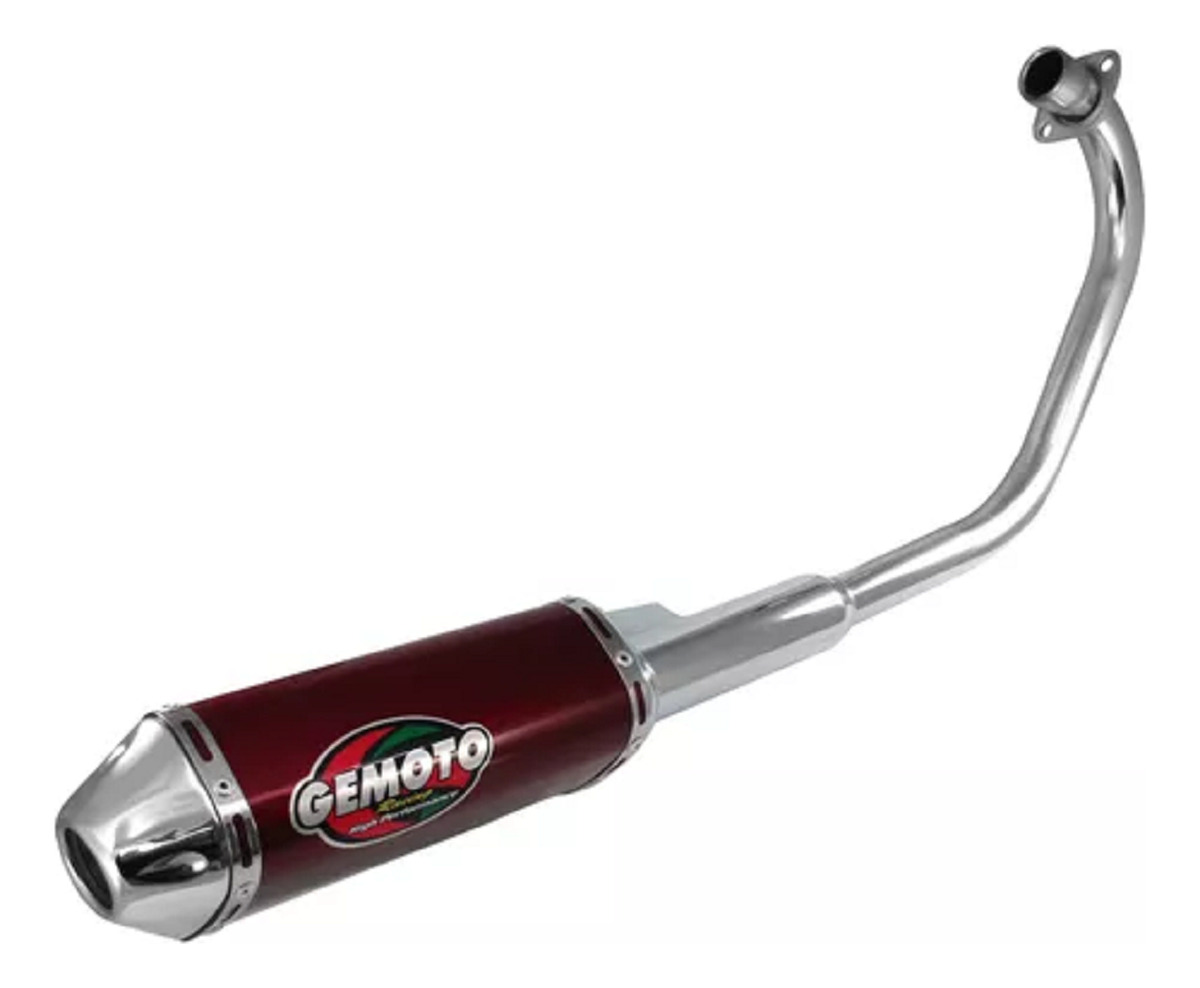 Caño De Escape Gemoto Cg Oval Rojo