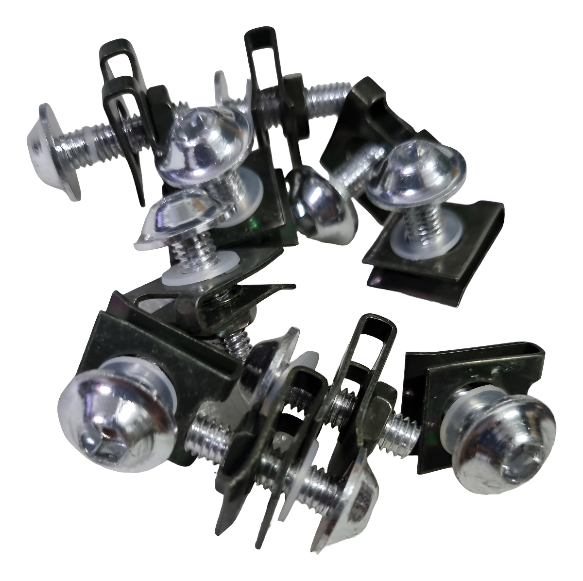 Kit Tornillos Tuning Blanco 10 Pzs C/grampa