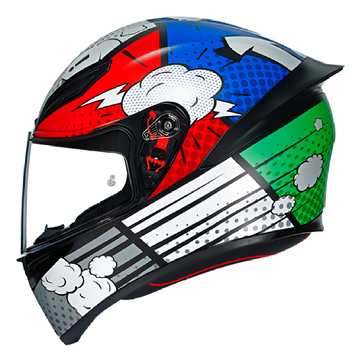 Casco Int Agv K1 Multi Bang Azul/rojo Nubes