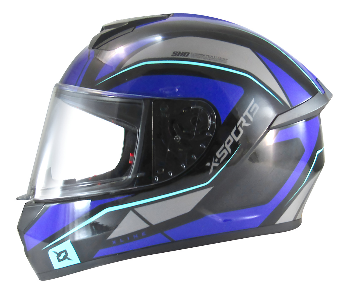 Casco Integral Xsports M63 Violeta/verde