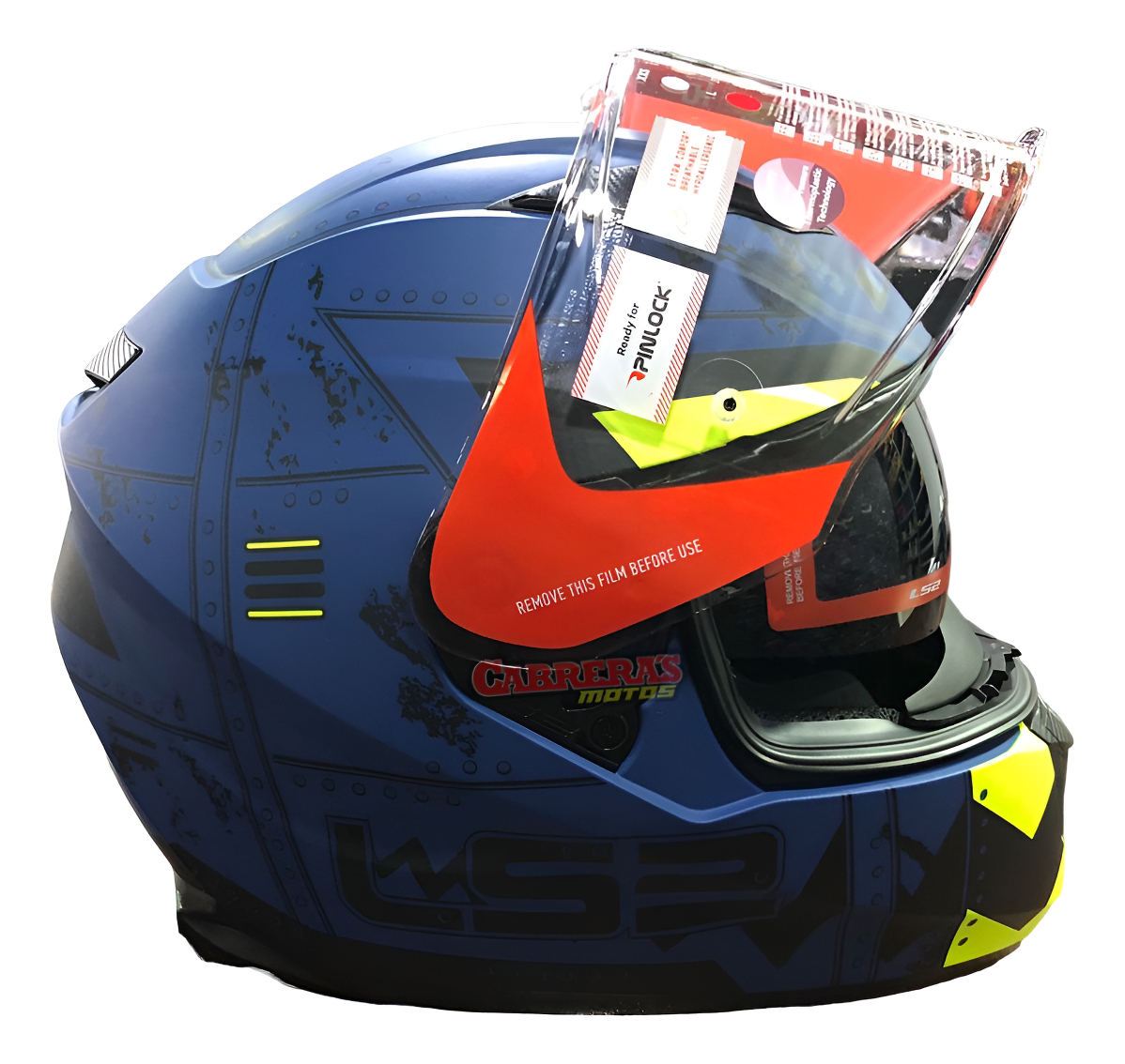 Casco Ls2 Integral Ff320 C/lentes Evo Max Matt Blue Talle M