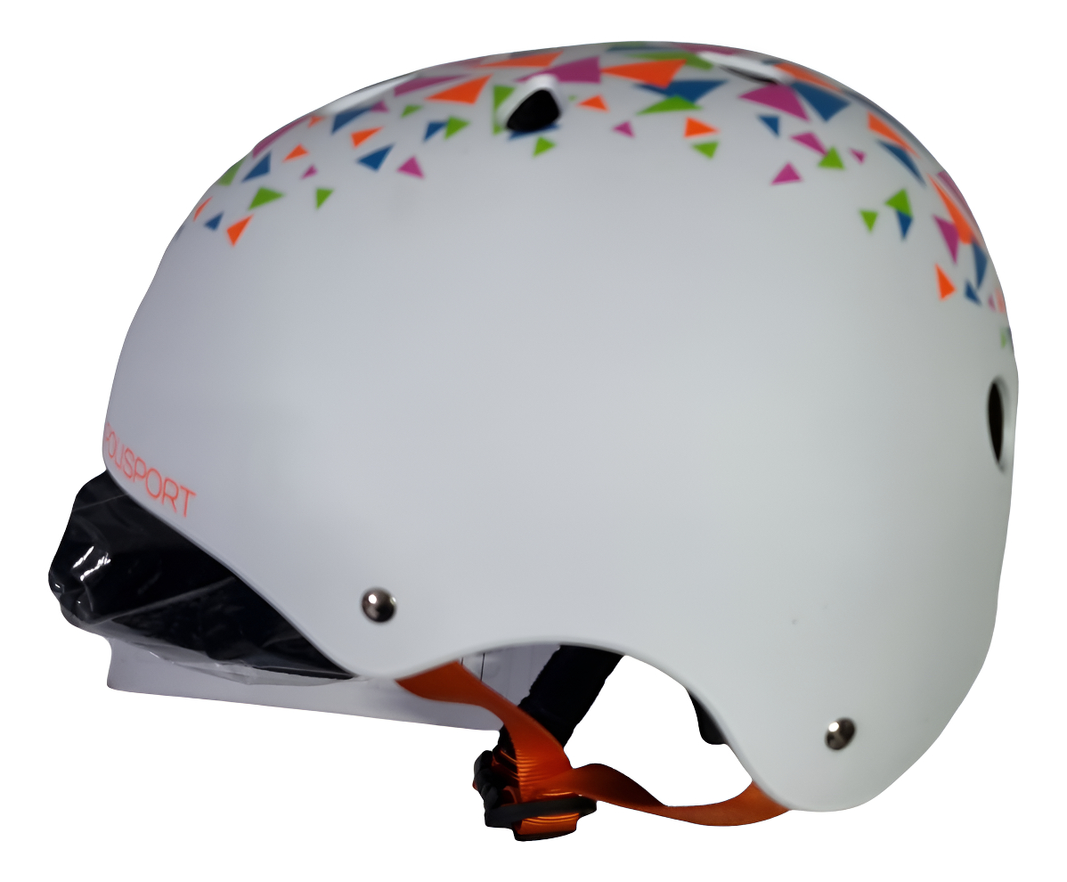 Casco Bici Tipo Bmx Radical Polisport Bco/triangulos (53-55)
