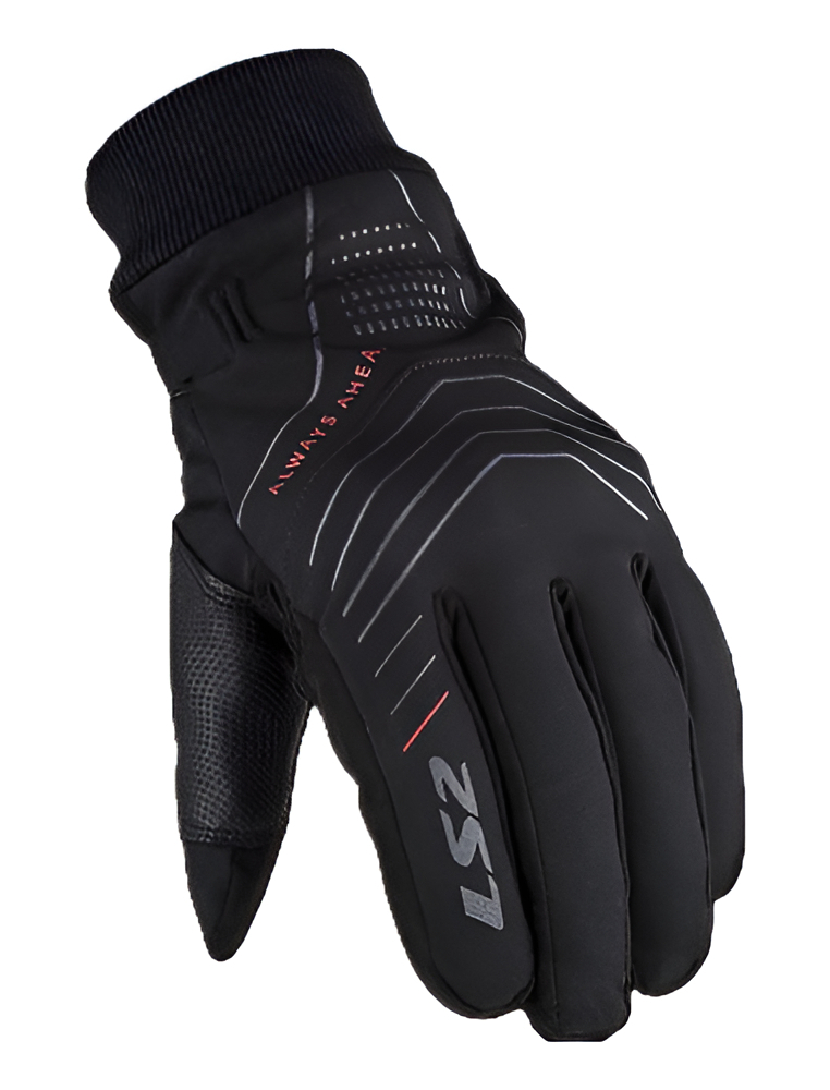 Guante Ls2 Civil Para Motocicleta Impermeable Negro Talle L
